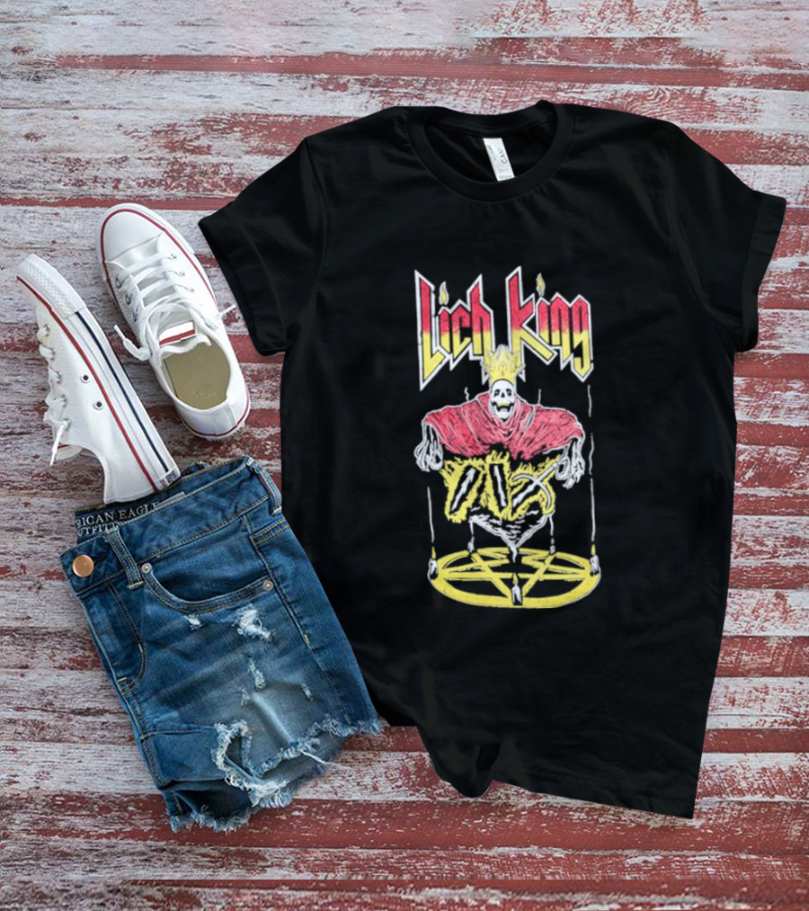 Lich King Impericon Sabbath Pentagram Skull Crown T-Shirt
