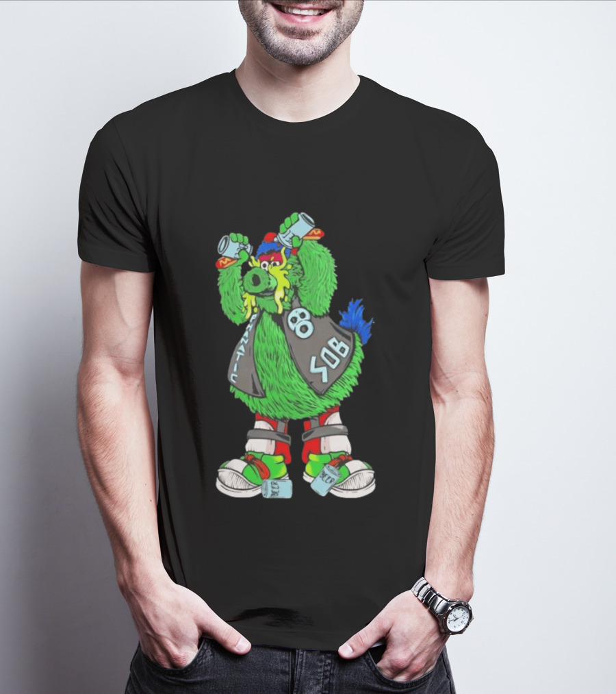 Stone Cold Phanatic Philadelphia Phillies SOB Fanatic Beer Drinking 3:16 T-Shirt