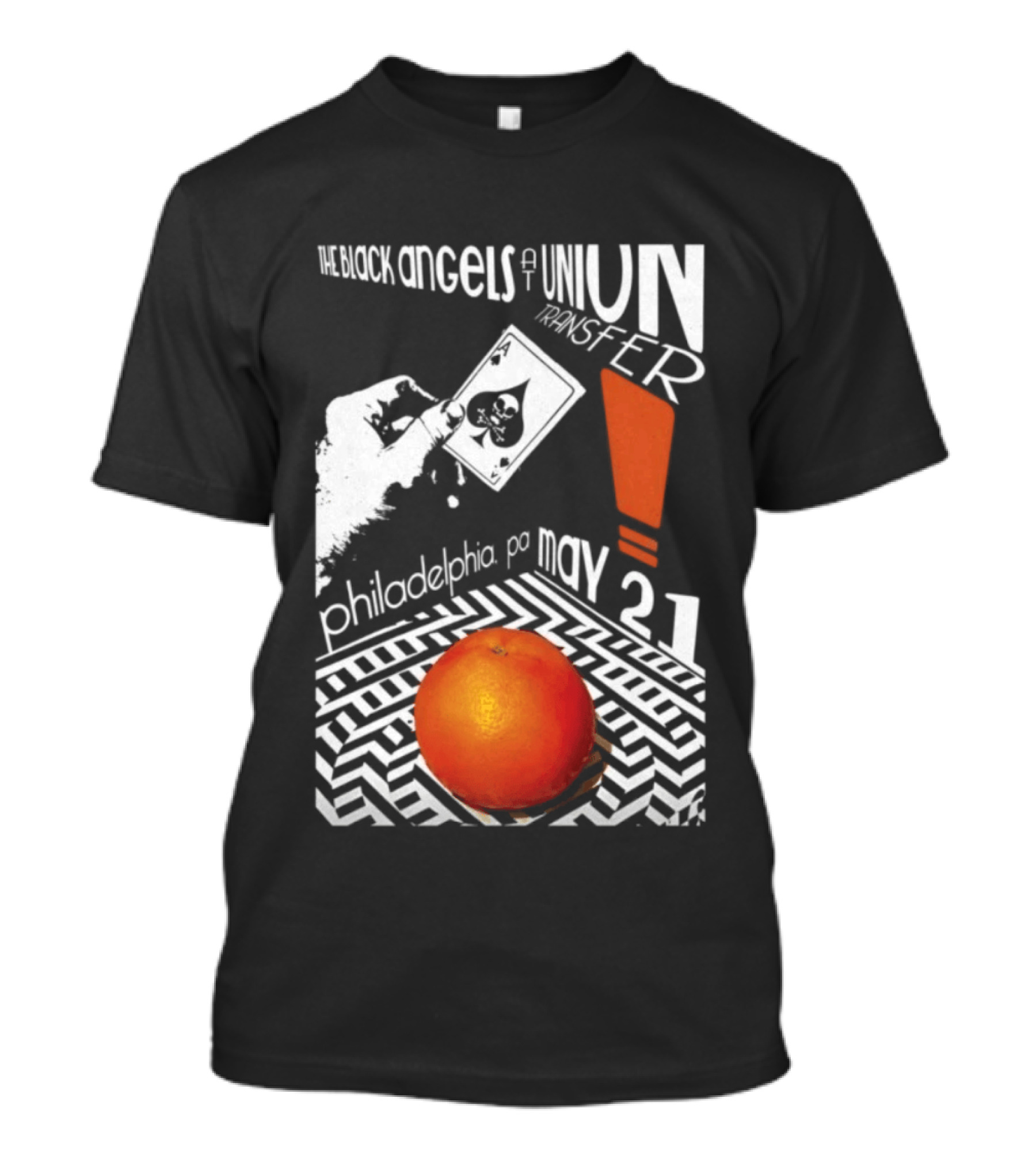The Black Angels Union Transfer Philadelphia PA May 21 Orange T-Shirt