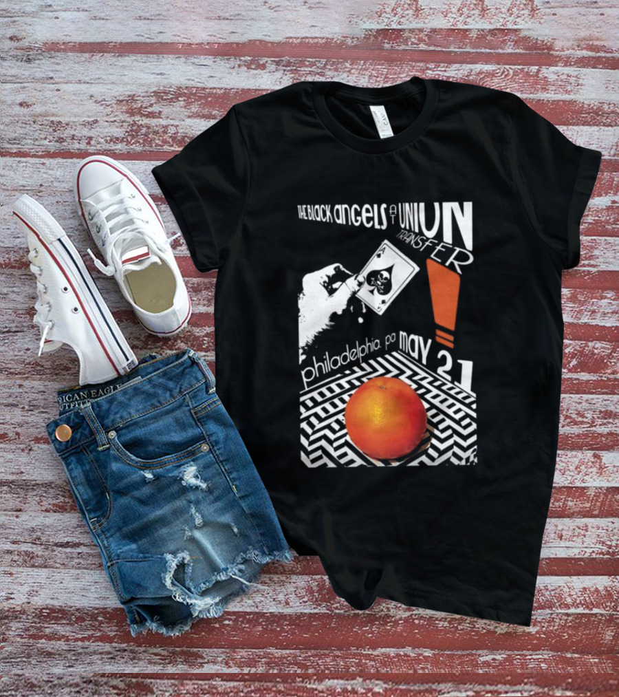 The Black Angels Union Transfer Philadelphia PA May 21 Orange T-Shirt