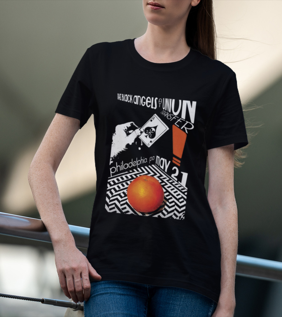 The Black Angels Union Transfer Philadelphia PA May 21 Orange T-Shirt