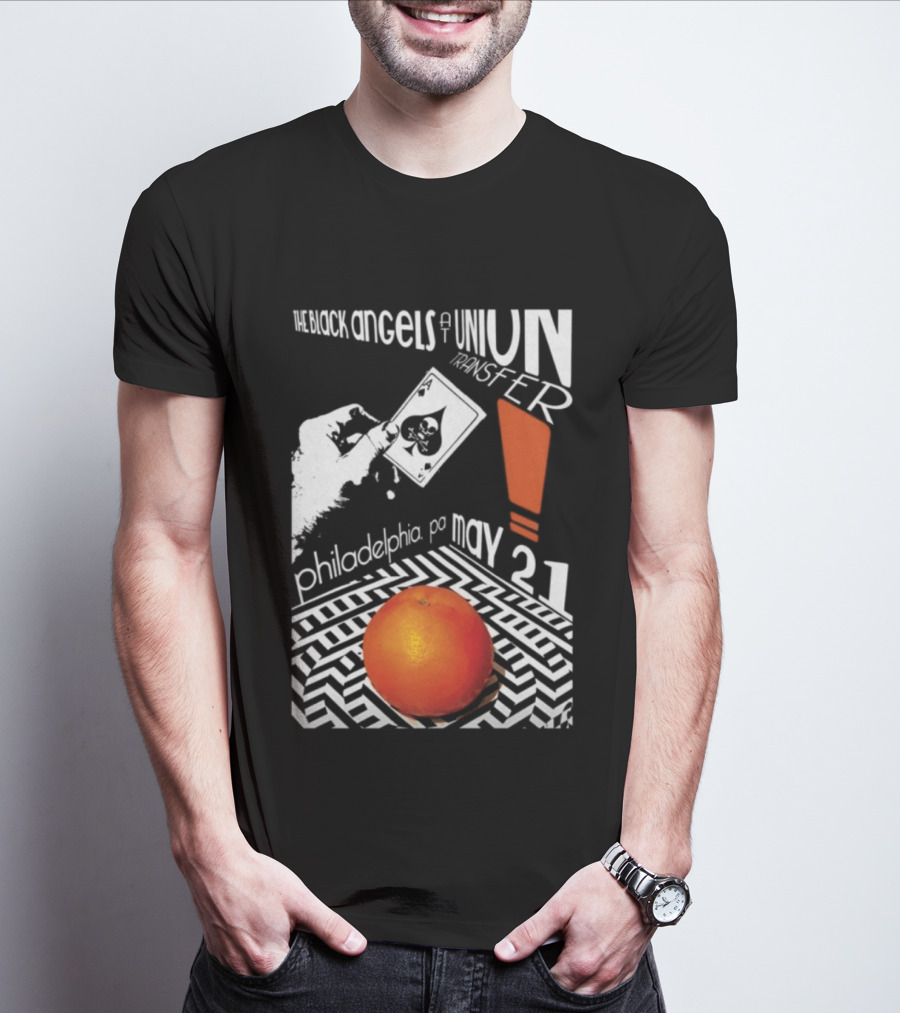 The Black Angels Union Transfer Philadelphia PA May 21 Orange T-Shirt