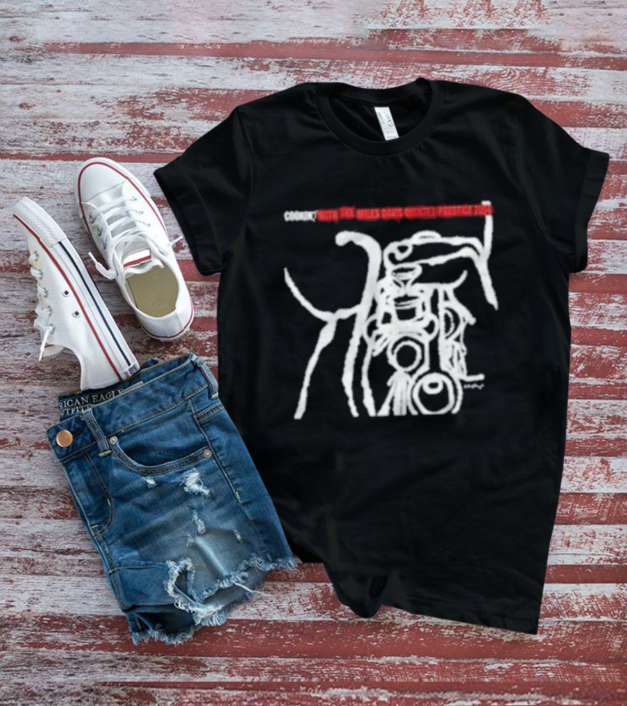 Miles Davis Quintet Cookin' Abstract Line T-Shirt