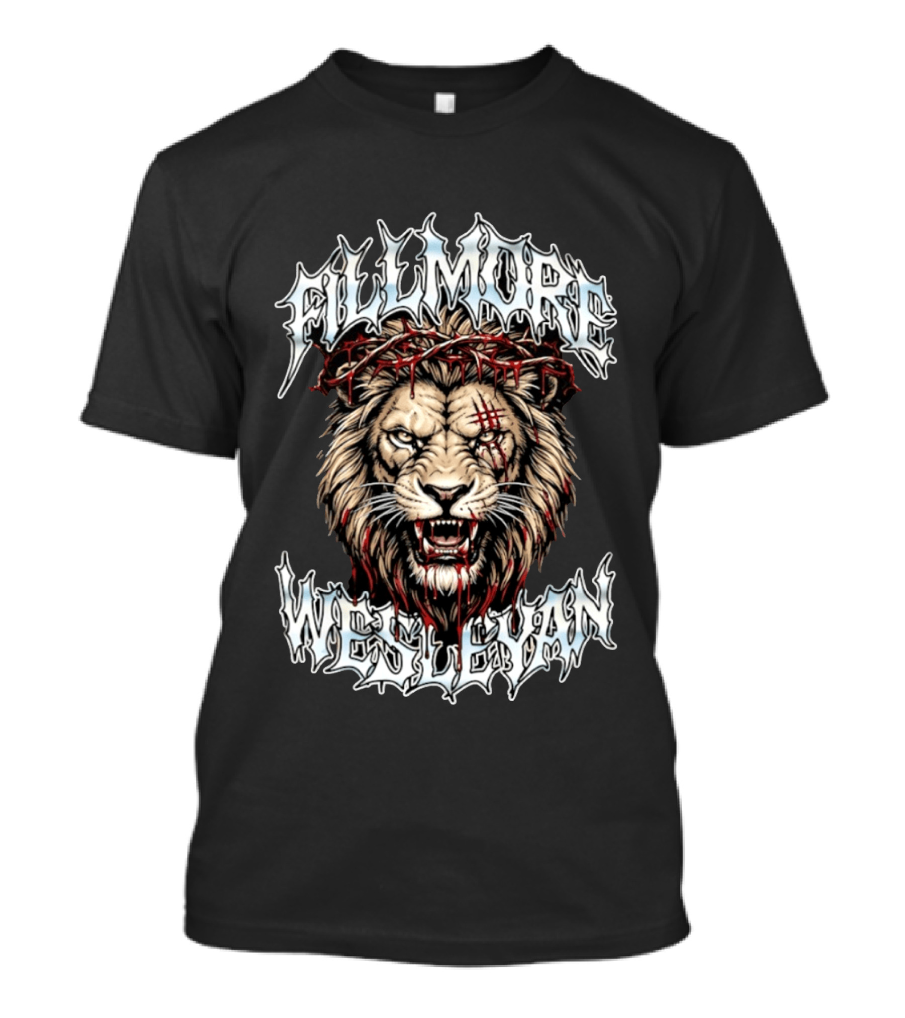 Fillmore Wesleyan Lion With Crown Of Thorns T-Shirt