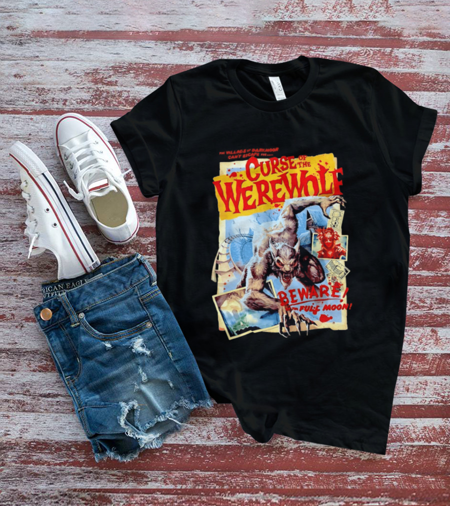 Curse Of The Werewolf Beware Full Moon Monster Attack T-Shirt