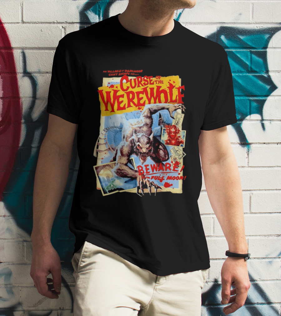 Curse Of The Werewolf Beware Full Moon Monster Attack T-Shirt