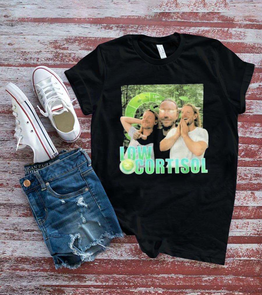 Low Low Cortisol Meme Happy Vibes 2026 T-Shirt