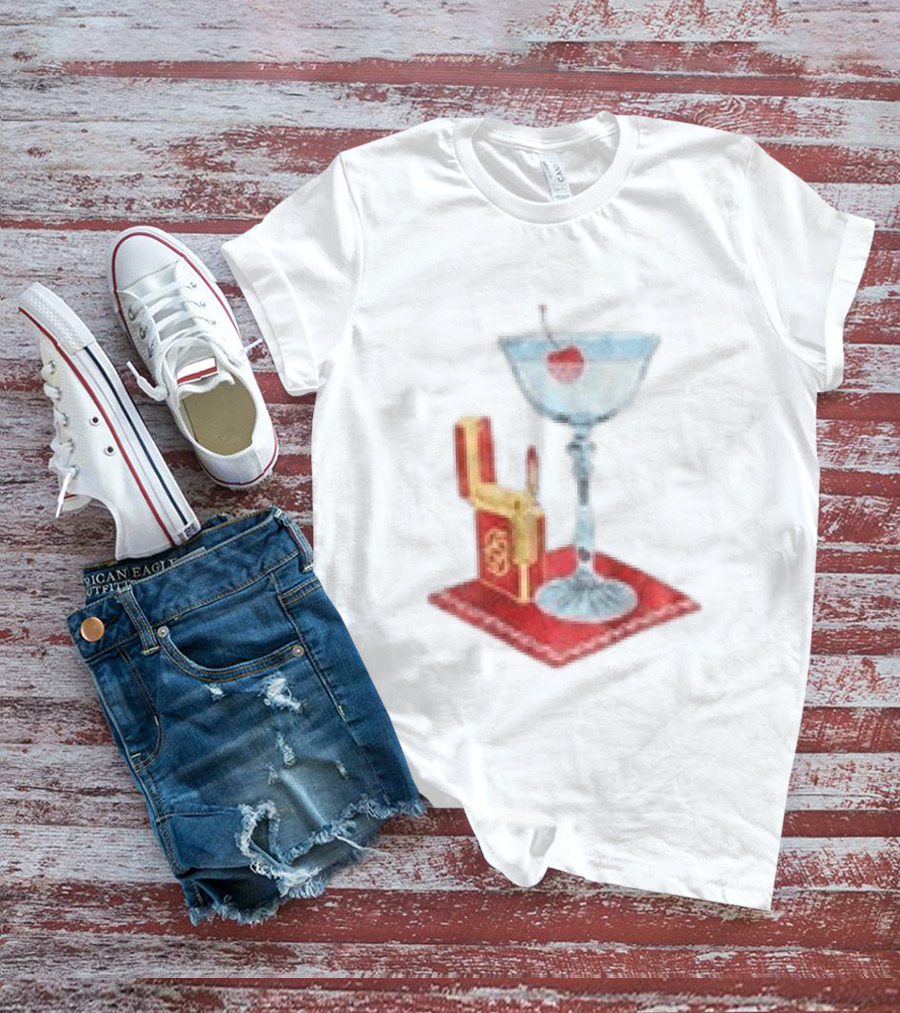 Adrien Rabiot Drole De Monsieur Martini Cocktail With Lighter T-Shirt