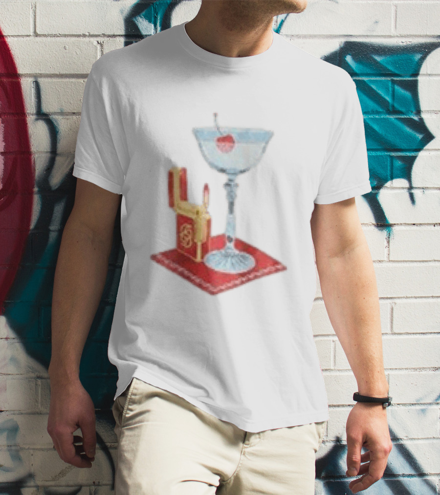 Adrien Rabiot Drole De Monsieur Martini Cocktail With Lighter T-Shirt