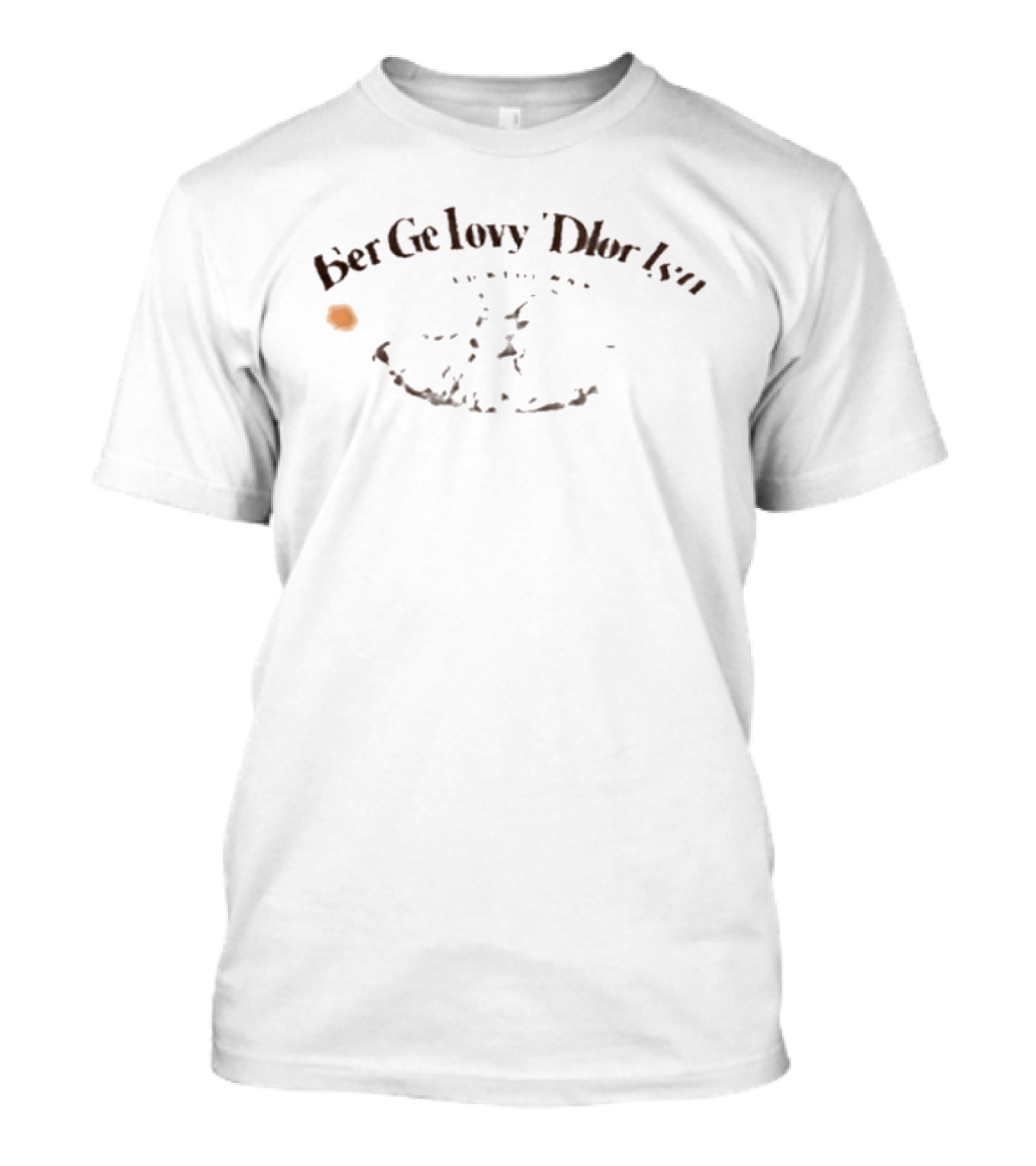 Ber Ge Iovy Dlor Isu Distressed Style Football T-Shirt