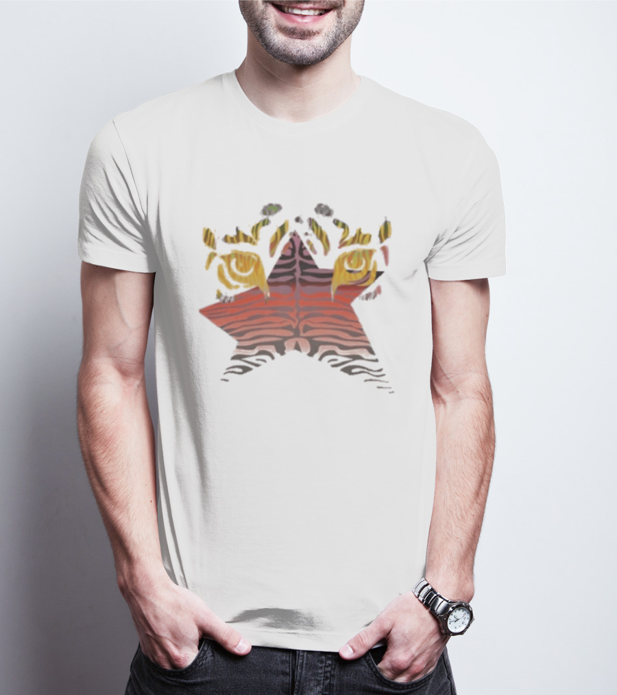Bodega Beautiful Animal Star Stripes And Flames T-Shirt