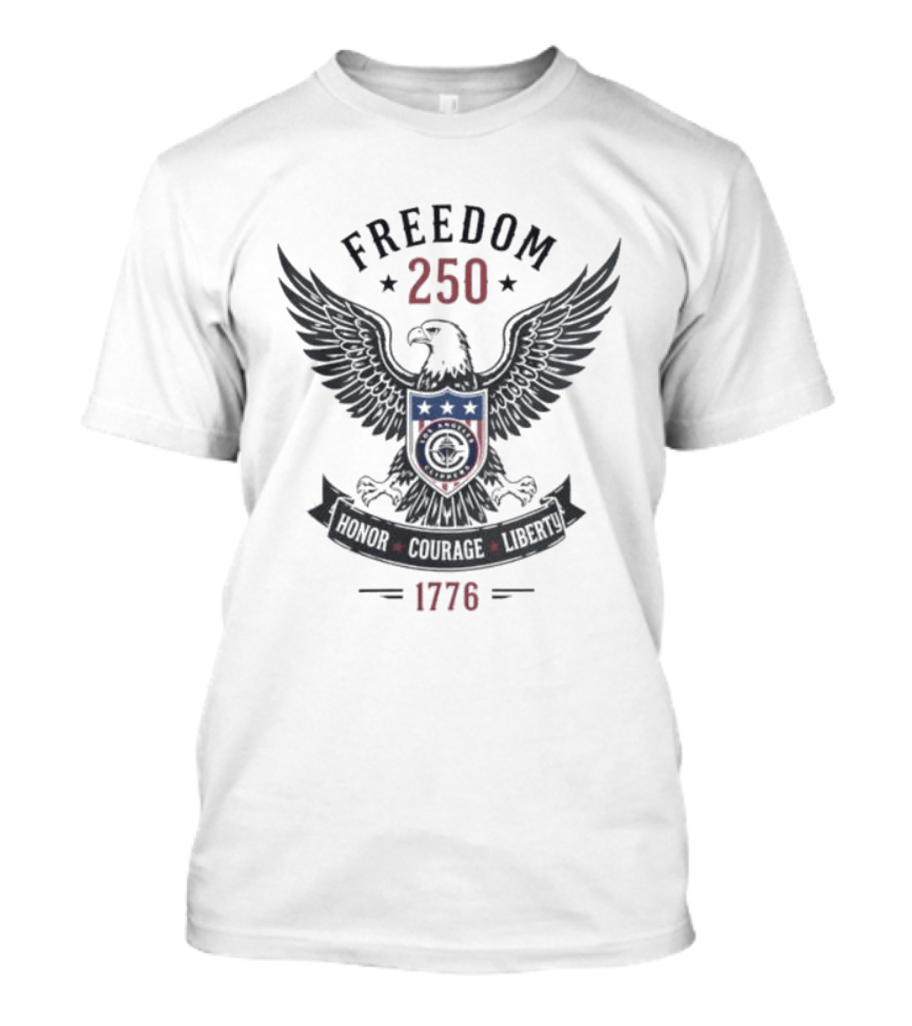 Freedom 250 Bald Eagle Honor Courage Liberty 1778 T-Shirt