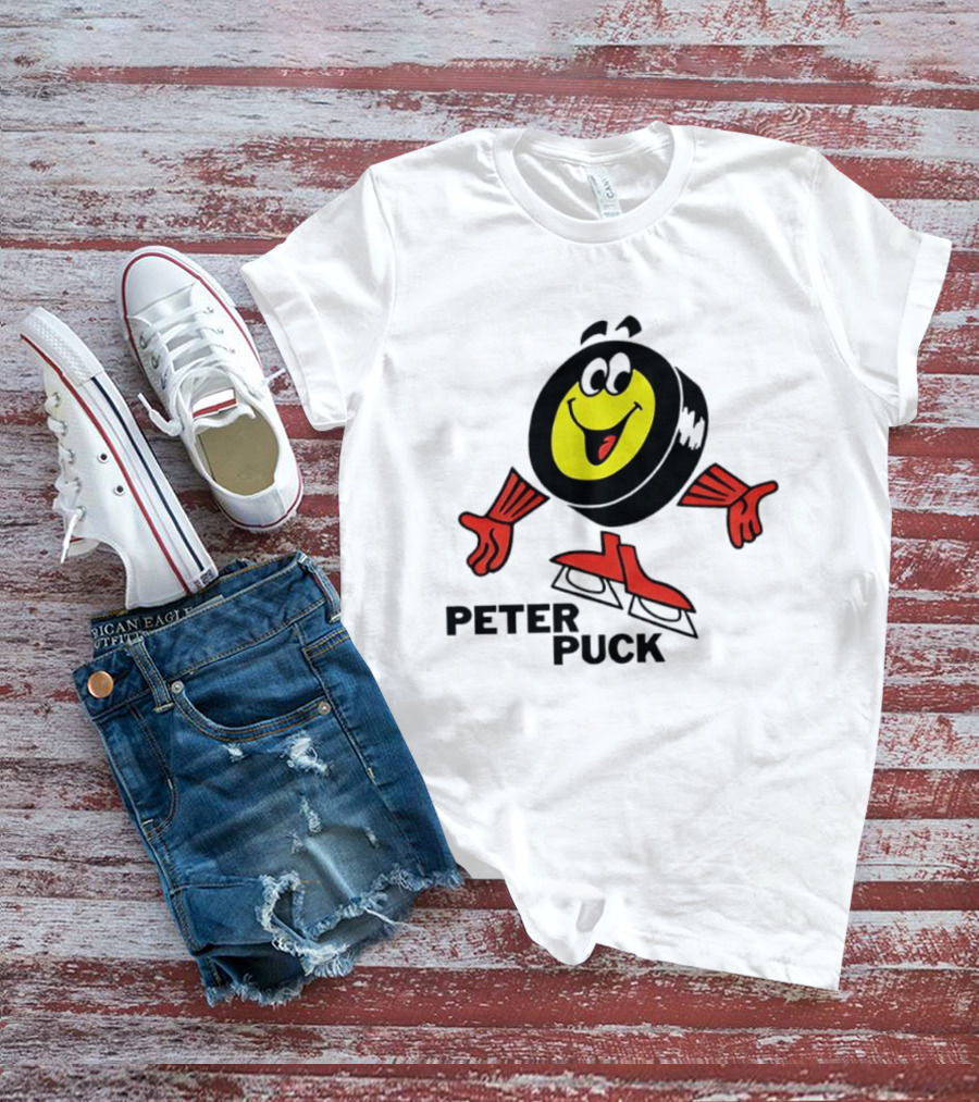 Peter Puck Cartoon Character Hockey T-Shirt