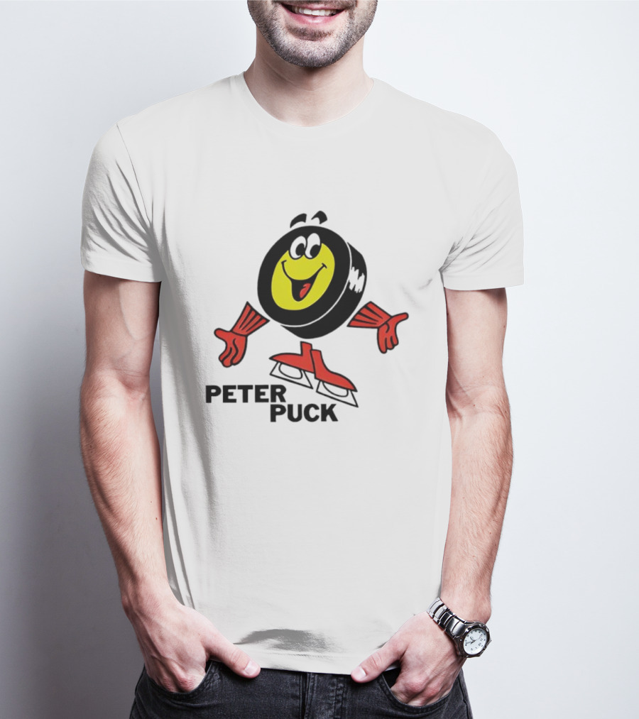 Peter Puck Cartoon Character Hockey T-Shirt