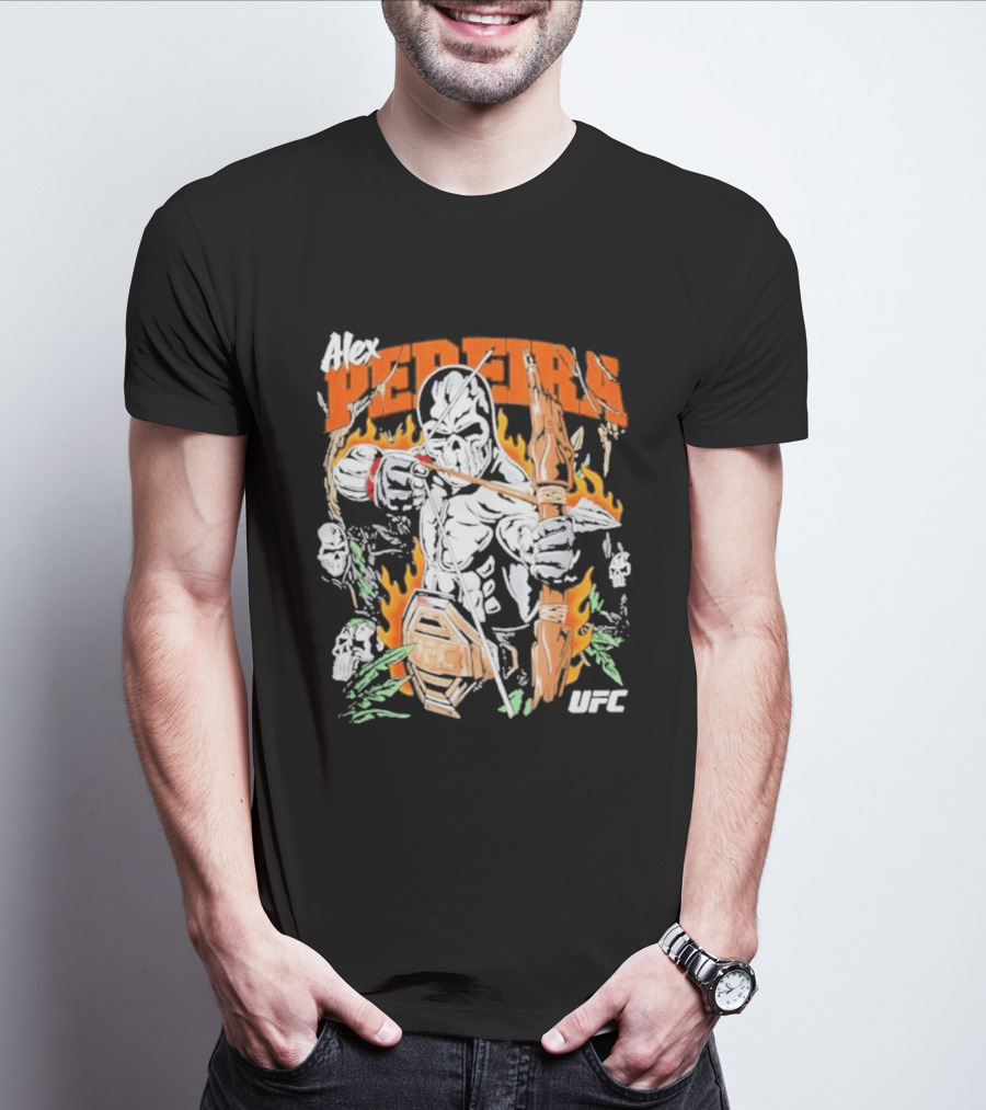 Alex Pereira Poatan UFC Warrior Lotas Brand Archery Flames T-Shirt