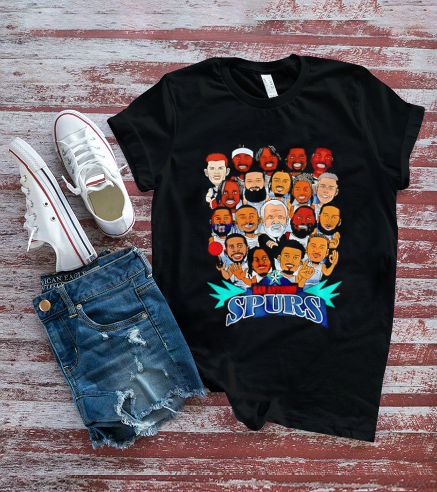 Gregg Popovich Spurs Legends San Antonio Spurs NBA Team Players T-Shirt