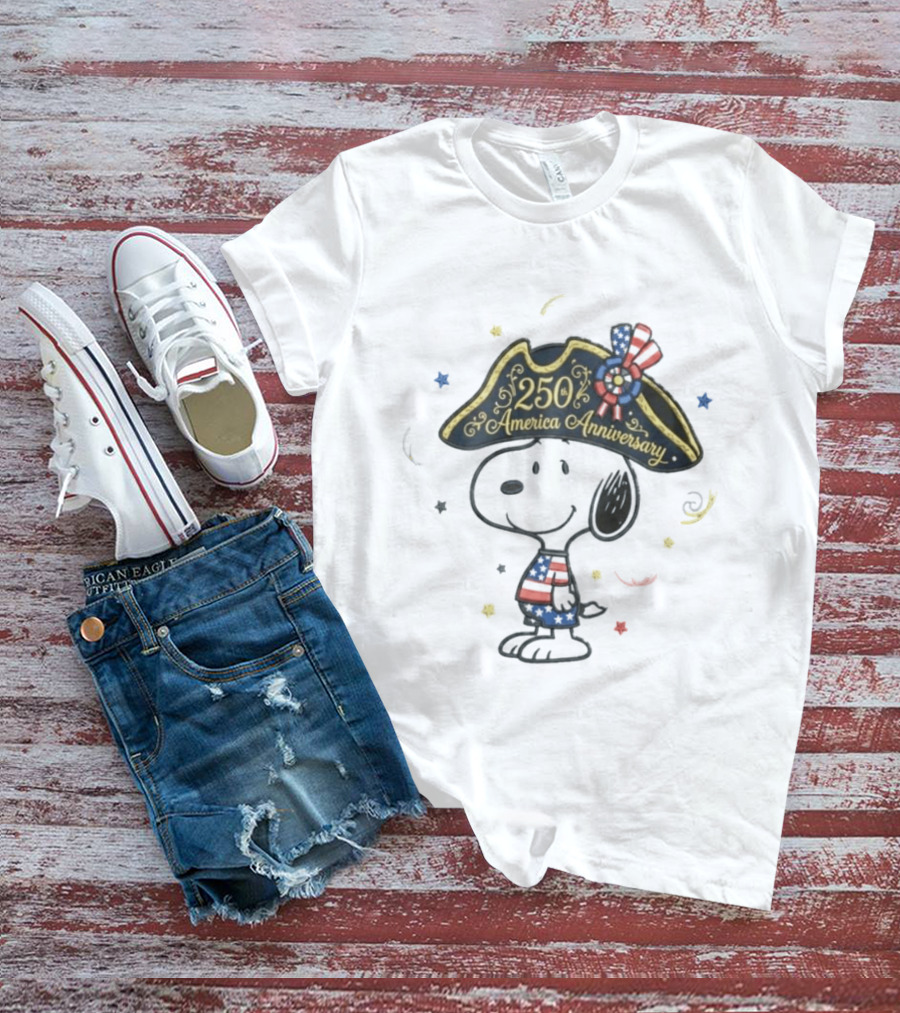 Snoopy 250 America Anniversary Independence Day T-Shirt