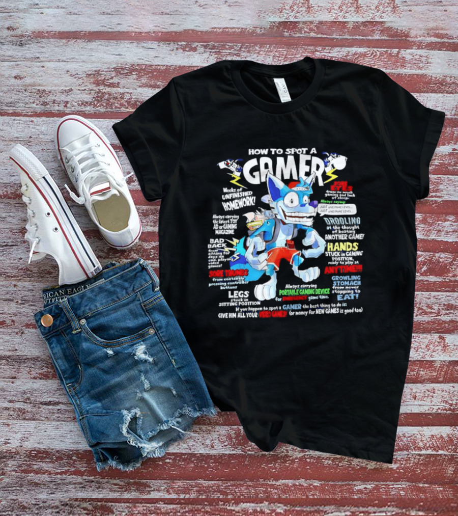 How To Spot A Gamer Controller Hands And Headphones Gaming Syndrome Gamer Eyes T-Shirt
