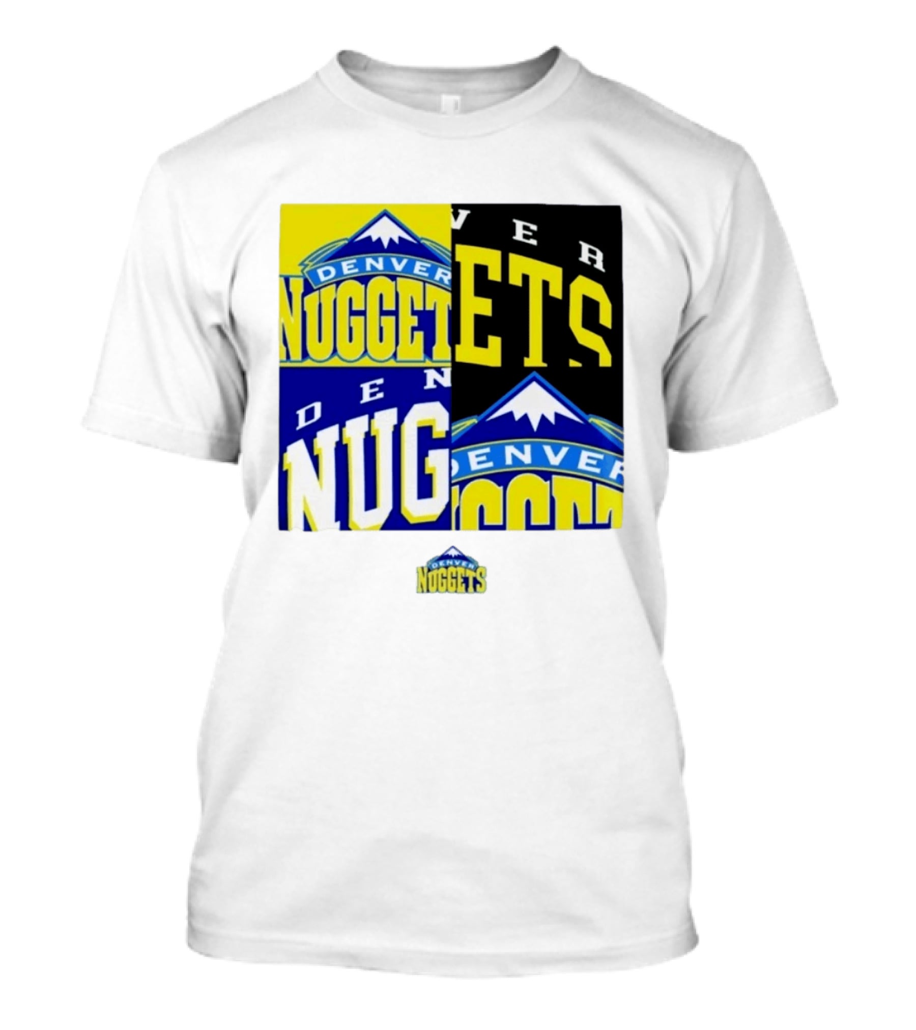 Denver Nuggets New Era Block Retro Split Collage T-Shirt