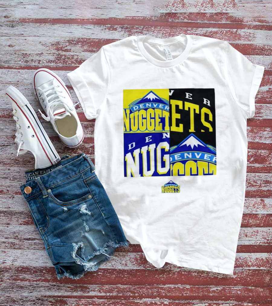 Denver Nuggets New Era Block Retro Split Collage T-Shirt