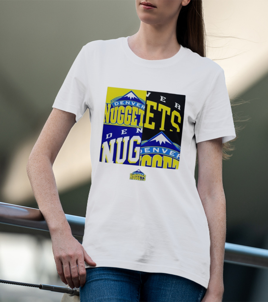 Denver Nuggets New Era Block Retro Split Collage T-Shirt