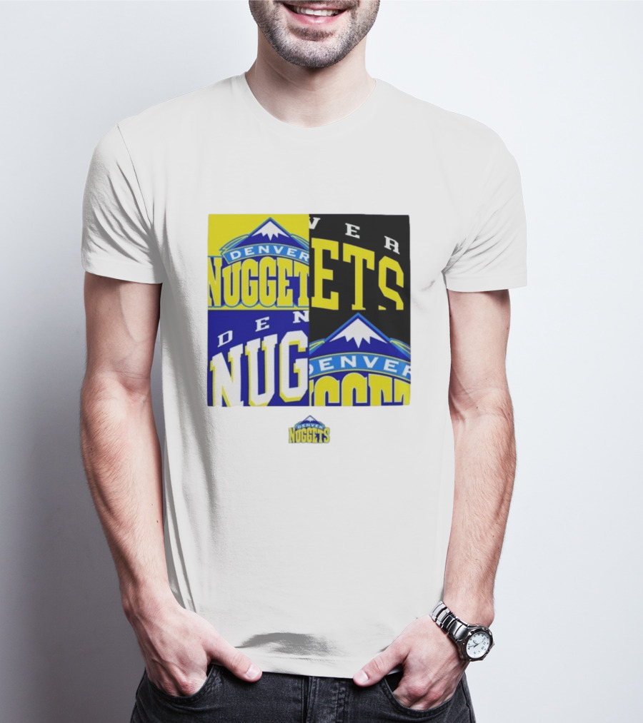 Denver Nuggets New Era Block Retro Split Collage T-Shirt