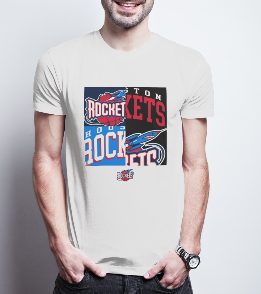 Houston Rockets New Era Block Basketball Team T-Shirt
