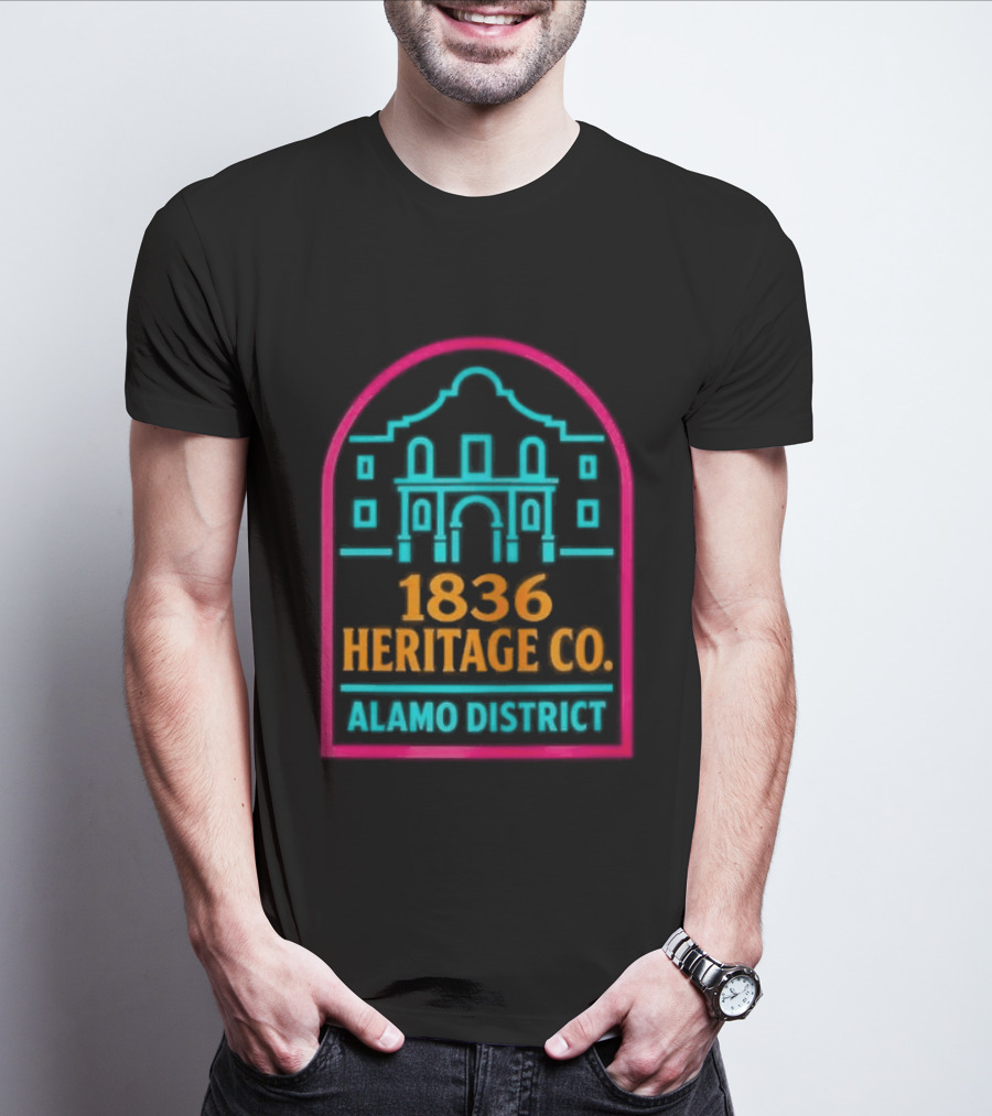 San Antonio Spurs 1836 Heritage Co Alamo District T-Shirt