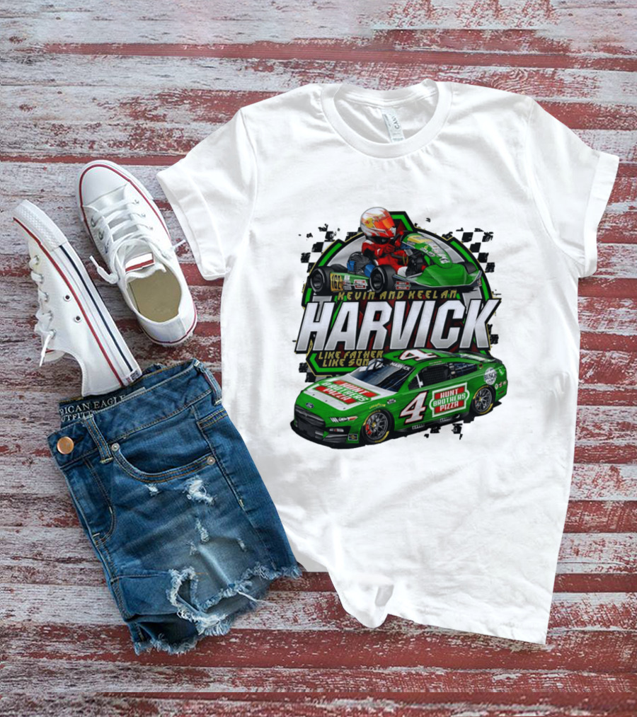 Kevin Keelan Harvick NASCAR 4 Hunt Brothers Pizza Busch Light Like Father Like Son T-Shirt