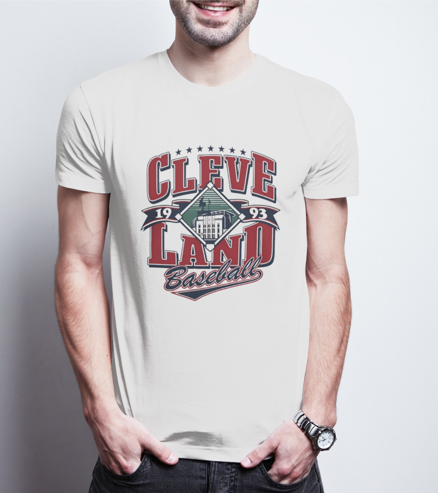 Cleveland Baseball 1993 Cleveland Municipal Stadium Major League Baseball T-Shirt