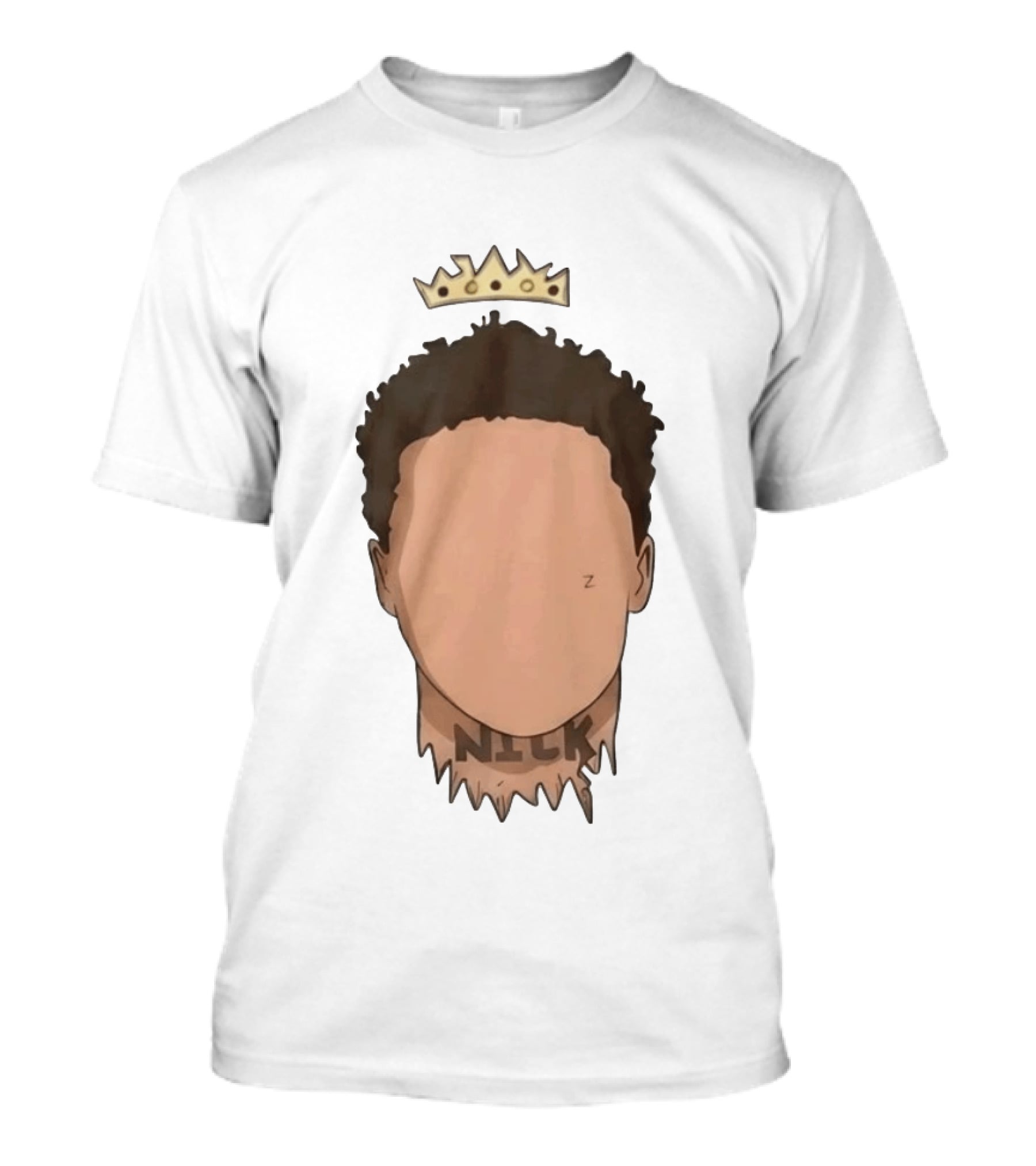 Nick No Haircut Crown Mario Cristobal Face T-Shirt
