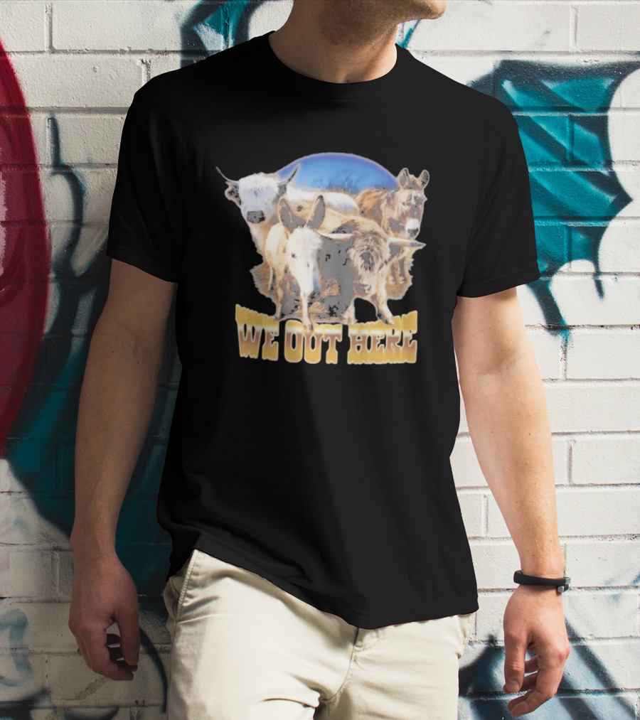 Jelly Roll We Out Here Western Animals Scene T-Shirt
