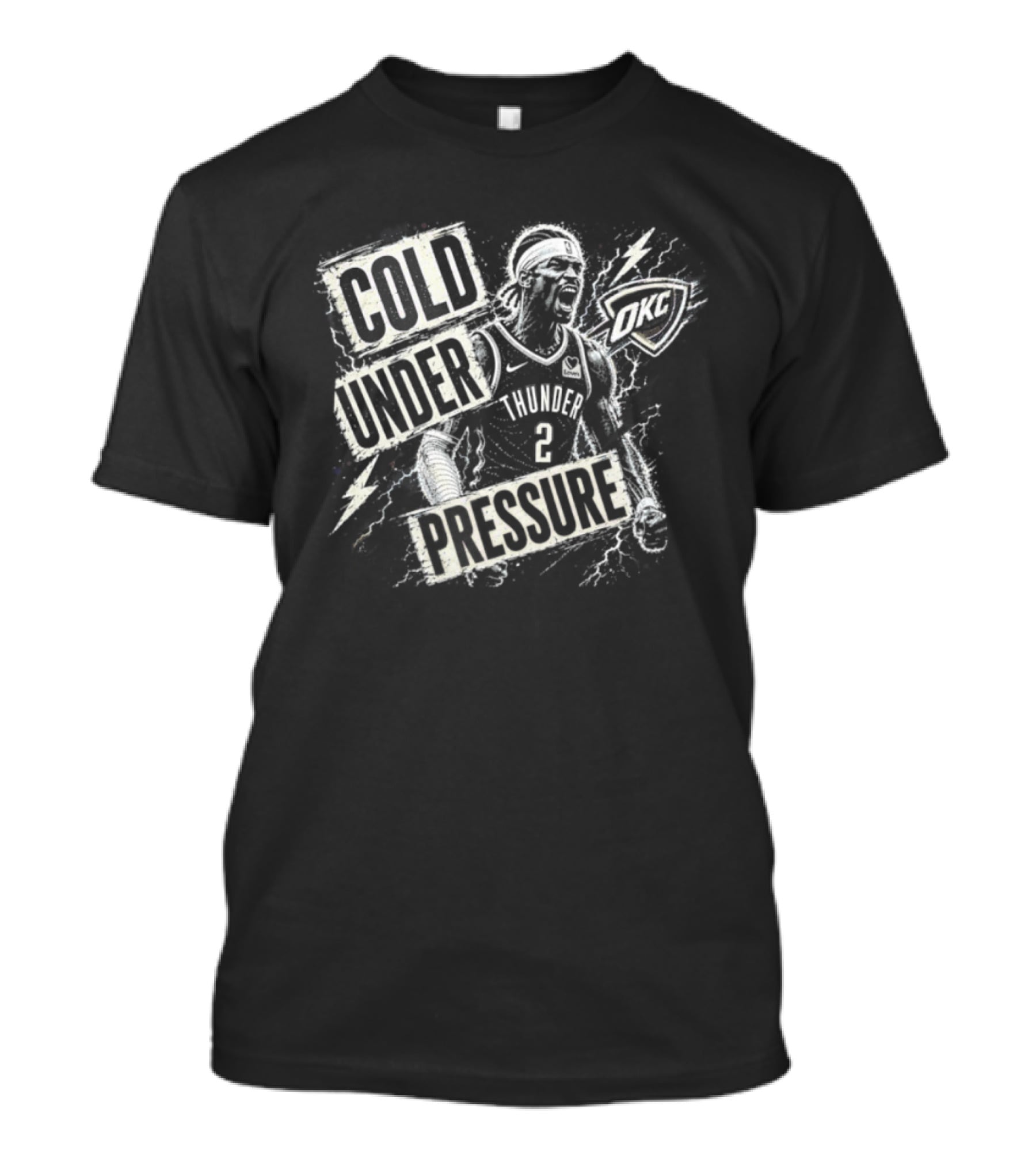 Shai Gilgeous Alexander 2 Cold Under Pressure Oklahoma City Thunder T-Shirt