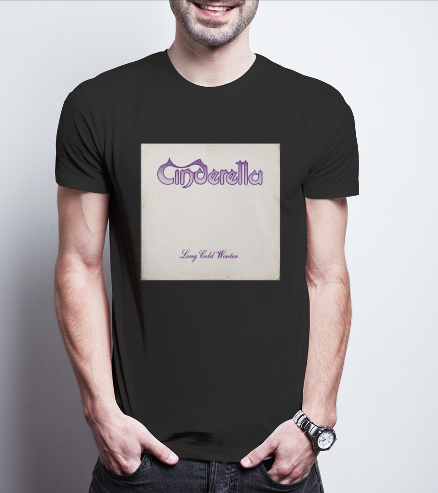 Cinderella Long Cold Winter Album Cover Art Purple T-Shirt