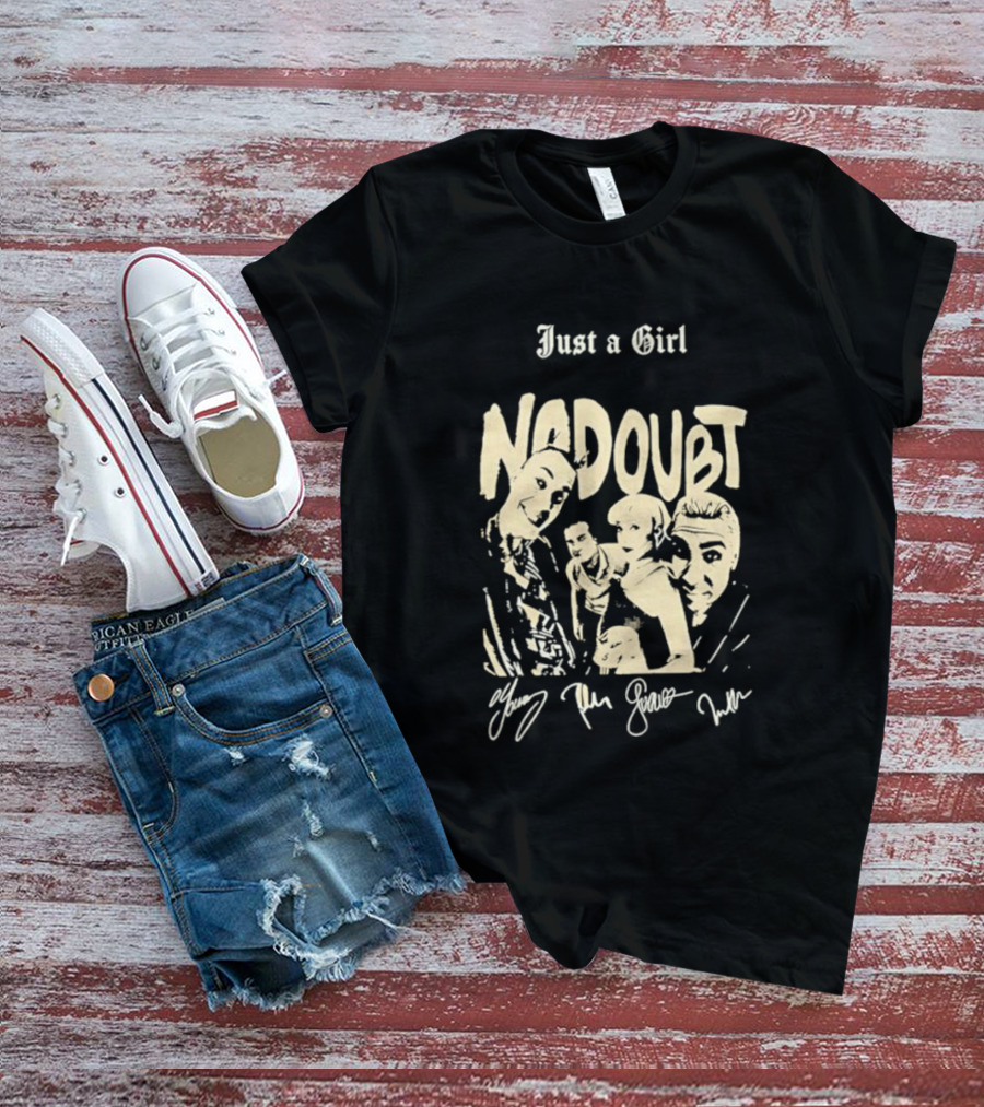 Just A Girl No Doubt Members Signatures T-Shirt