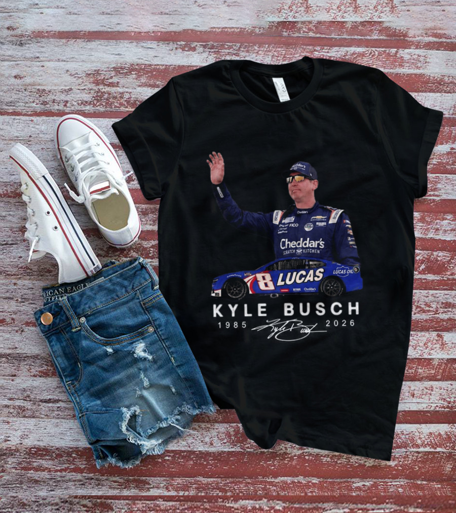 Kyle Busch NASCAR 8 Lucas Oil Cheddar's Scratch Kitchen 2026 T-Shirt