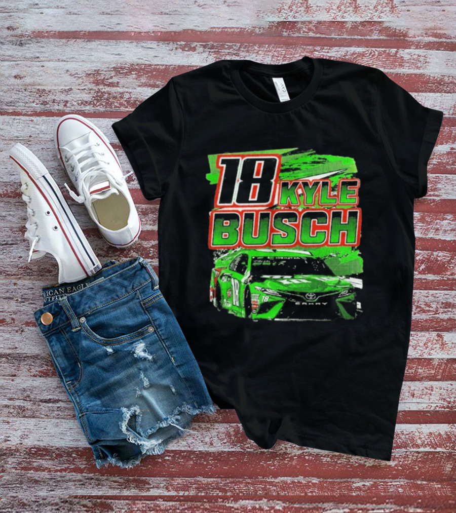 18 Kyle Busch Racing 2026 Green Car T-Shirt