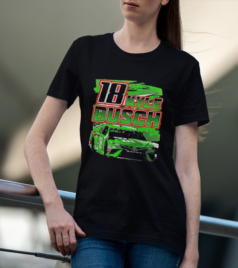 18 Kyle Busch Racing 2026 Green Car T-Shirt