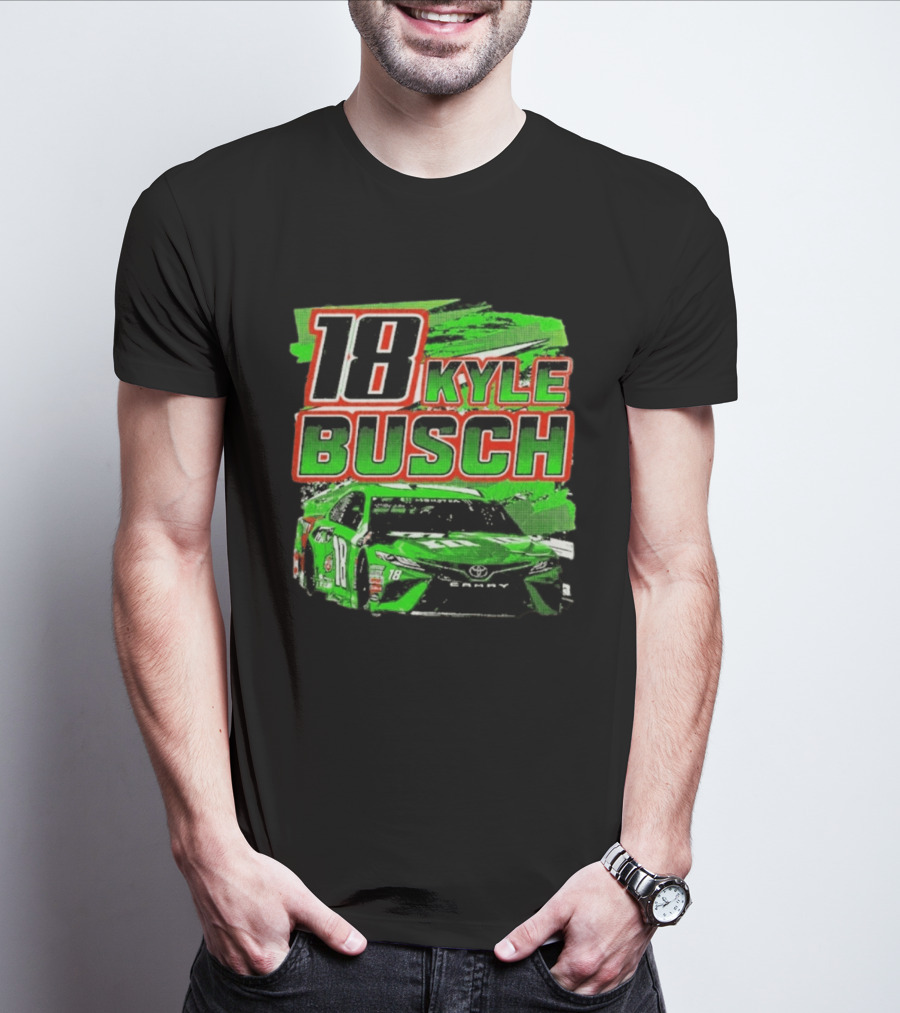18 Kyle Busch Racing 2026 Green Car T-Shirt