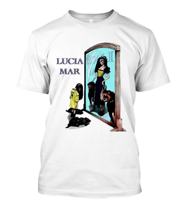 Dungeon Crawler Carl Lucia Mar Mirror Reflection With Dogs T-Shirt