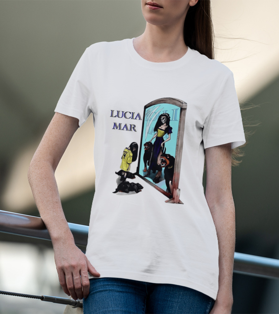 Dungeon Crawler Carl Lucia Mar Mirror Reflection With Dogs T-Shirt