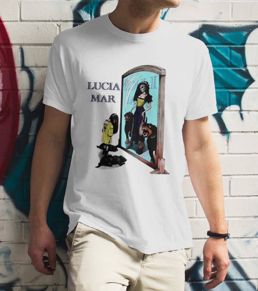 Dungeon Crawler Carl Lucia Mar Mirror Reflection With Dogs T-Shirt