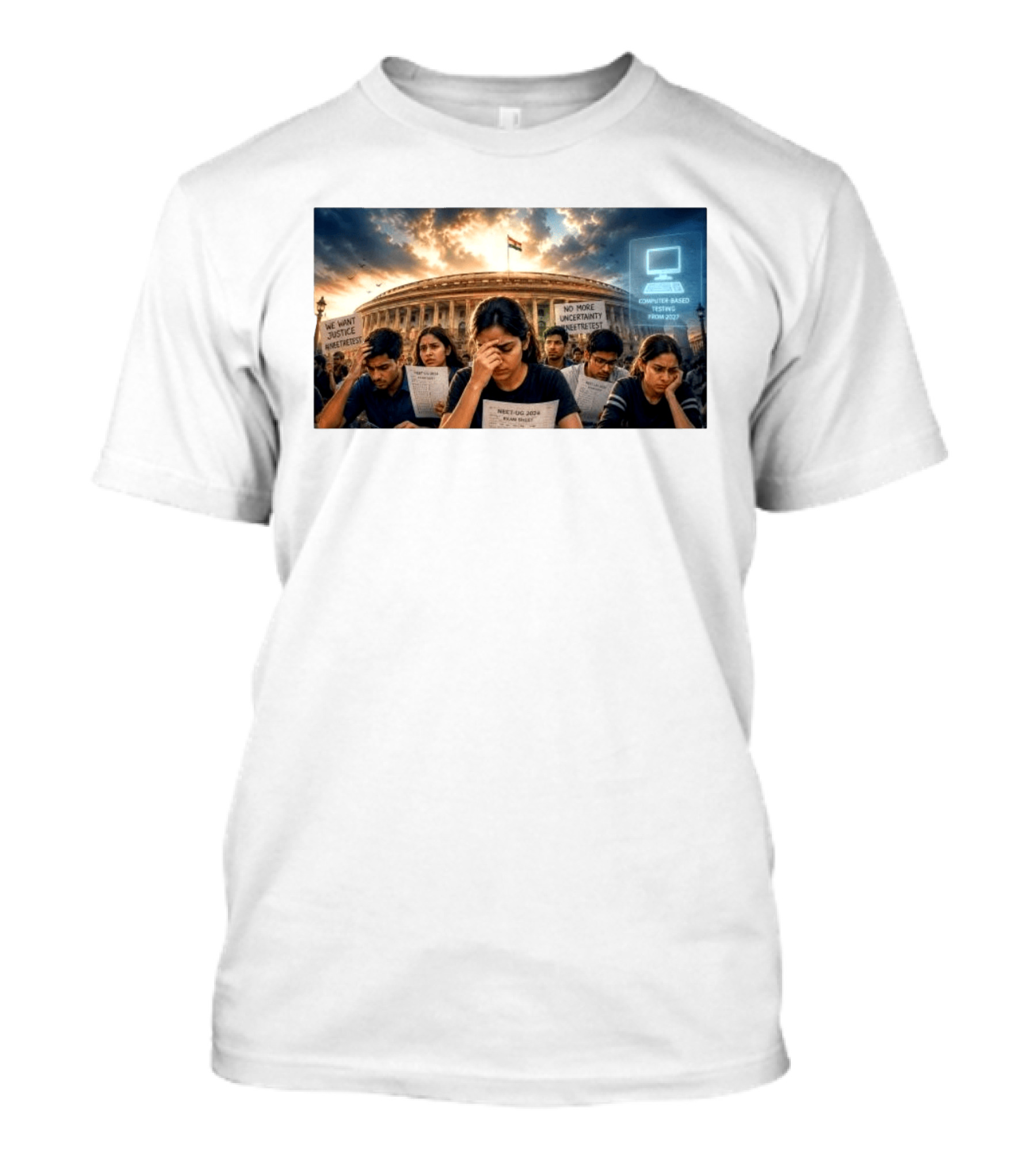 NTA Defends NEET Exam 2021 Retest Before Parliamentary Panel Amid Student Protests T-Shirt