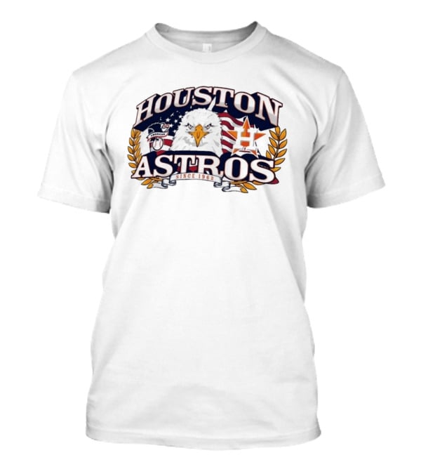 Houston Astros Americana Eagle Since 1962 Patriotic Baseball Fan Gear T-Shirt