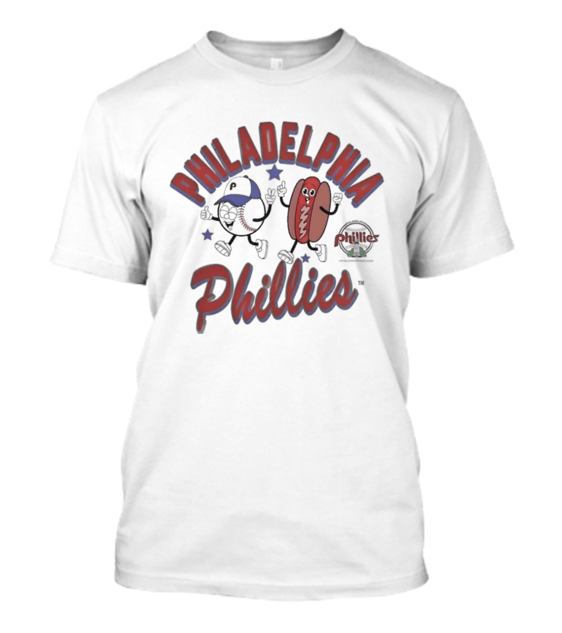 Philadelphia Phillies Baseball Hot Dog Snack Mitchell & Ness Preschool T-Shirt