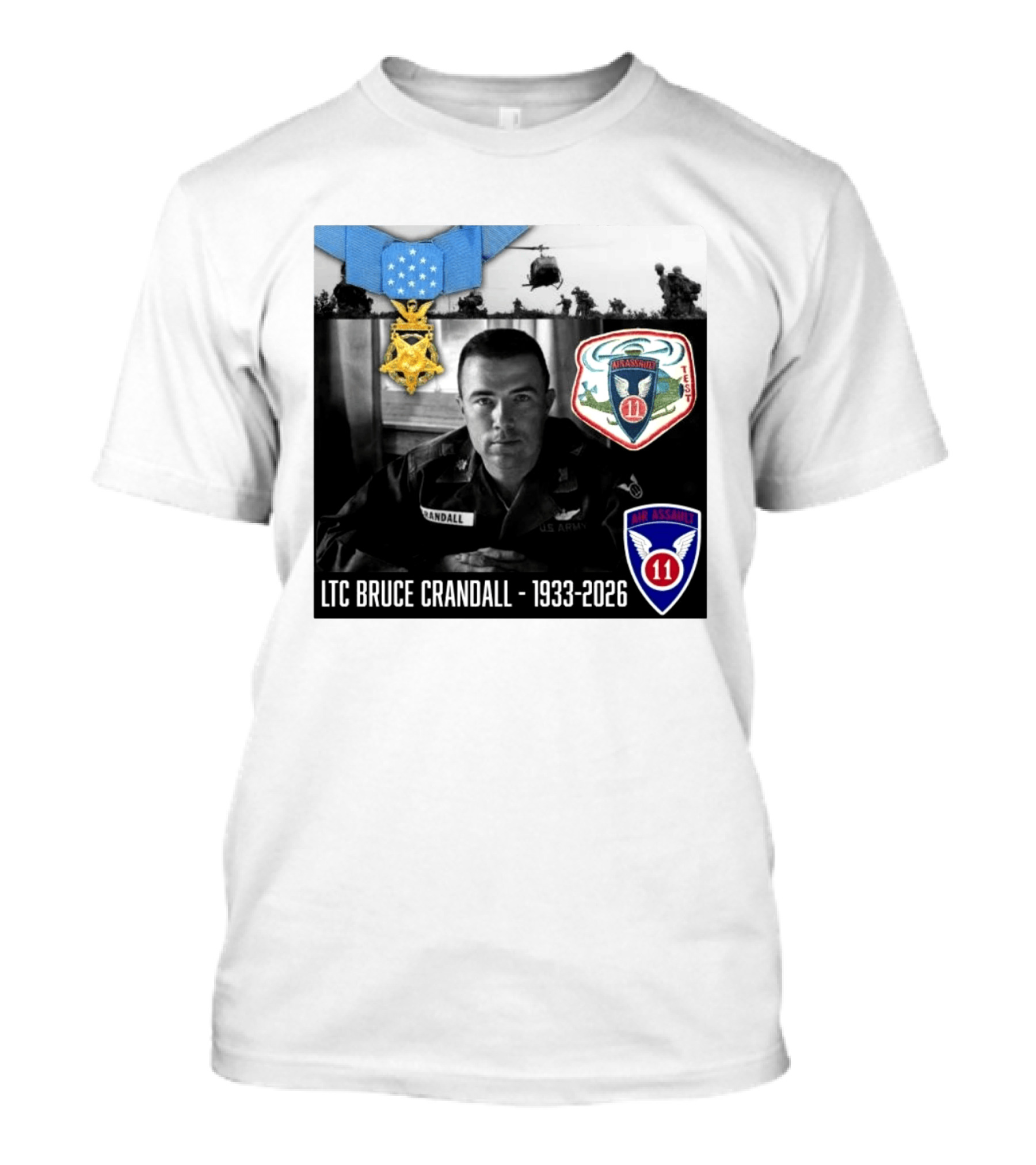 LTC Bruce Crandall Medal Of Honor Air Assault 1933 2026 T-Shirt