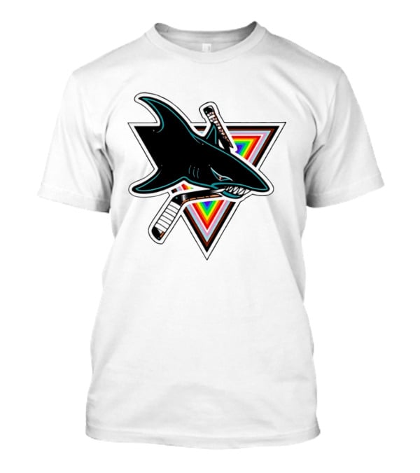 San Jose Sharks Pride NHL Rainbow Ice Hockey Team T-Shirt