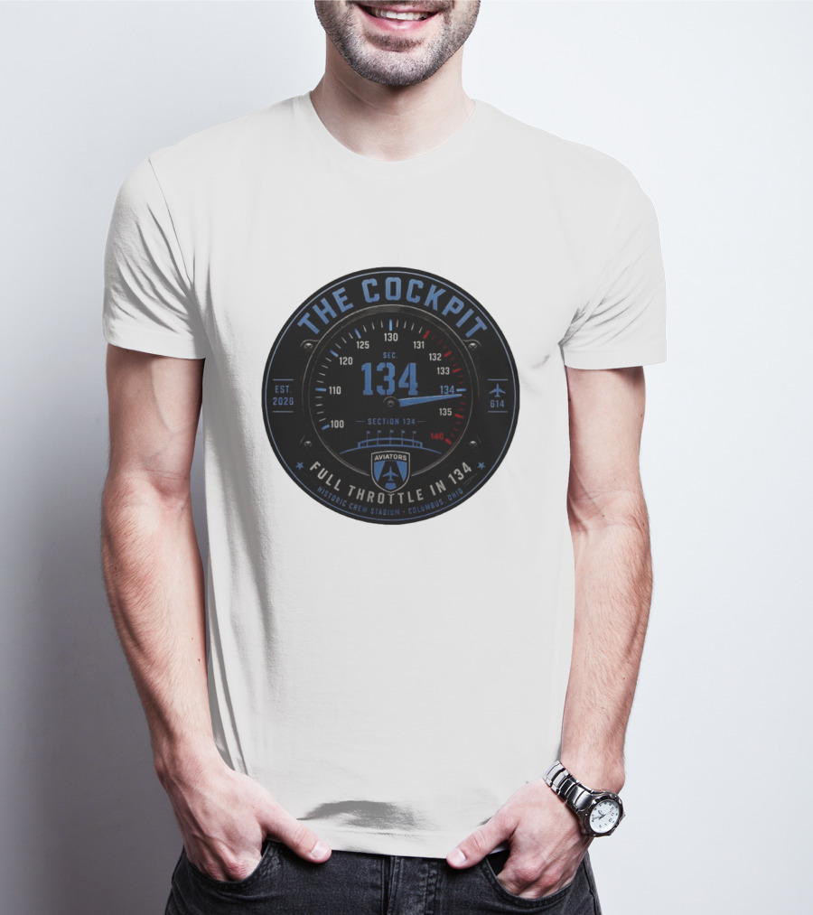 The Cockpit Aviators Full Throttle At Historic Crew Stadium Columbus Ohio Section 134 T-Shirt