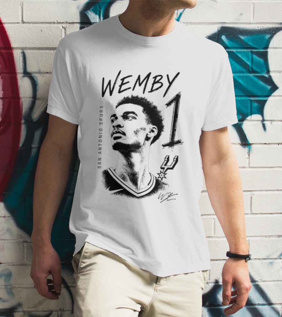 Wemby 1 Victor Wembanyama San Antonio Spurs Star T-Shirt