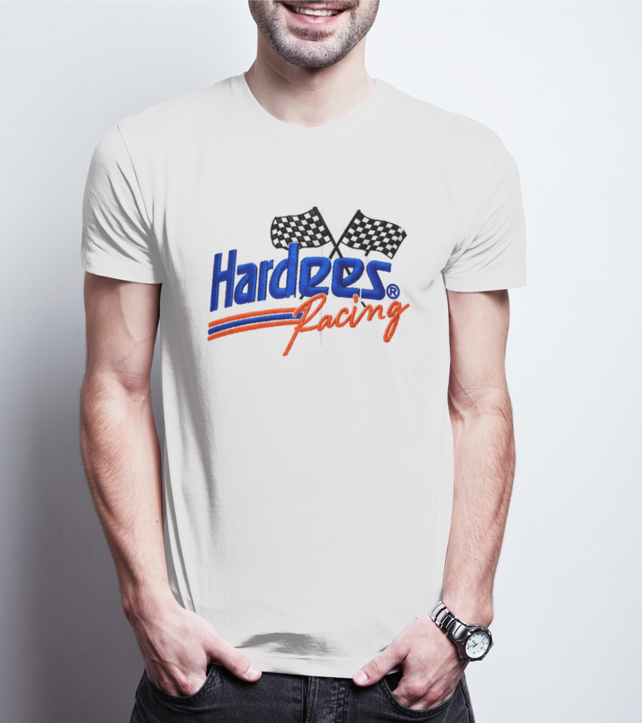 Bubba Wallace Hardee's Racing Hat Checkered Flags T-Shirt